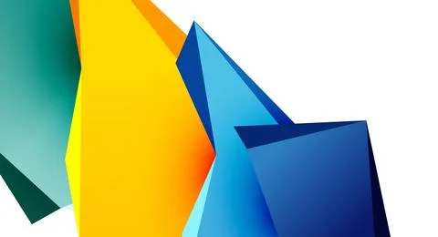 Vector 3d low poly triangle geometric design elements Stock Illustration