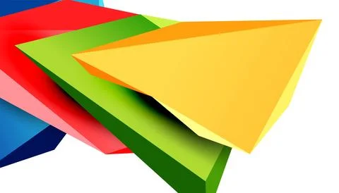 Vector 3d low poly triangle geometric design elements 스톡 일러스트