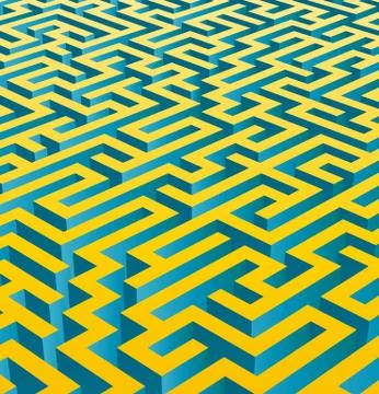 Vector 3D maze background 스톡 일러스트