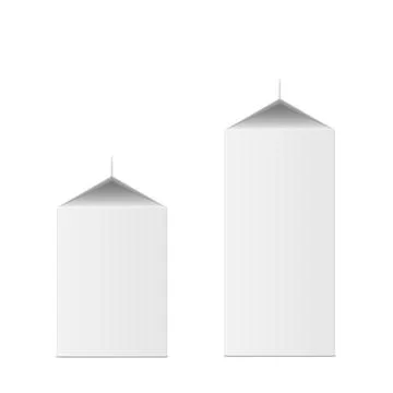 Vector 3d mock up of milk or juice box Stock Illustration