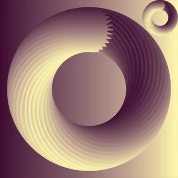 Vector 3d object. Blending effect. Stock Illustration