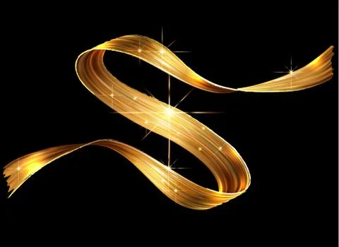 Vector 3D Paint Curl. Abstract Spiral Brush Stroke. Flowing Ribbon Shape Stock Illustration