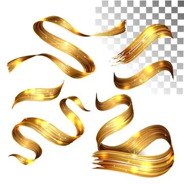 Vector 3D Paint Curl. Abstract Spiral Brush Stroke. Flowing Ribbon Shape Stock Illustration