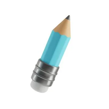 Vector 3d pencil for school and students Stock Illustration