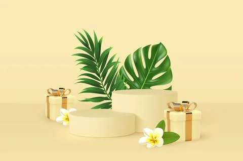 Vector 3d podium scene. Illustrazione stock