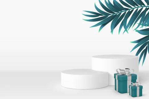 Vector 3d podium scene. Illustrazione stock