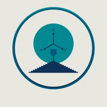 Vector 3d printer flat simple symbol Stock Illustration