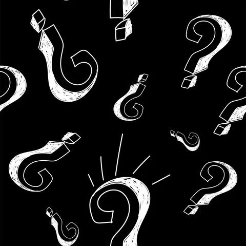 Vector. 3d question mark seamless pattern. Seamless vector pattern. イラスト素材