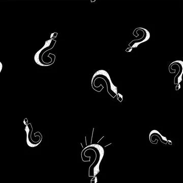 Vector. 3d question mark seamless pattern. Seamless vector pattern. Illustrazione stock