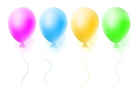 Vector 3d realistic balloon. Stock Illustration