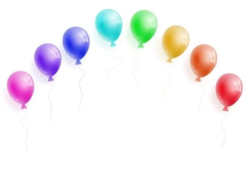 Vector 3d realistic balloon. Stock Illustration