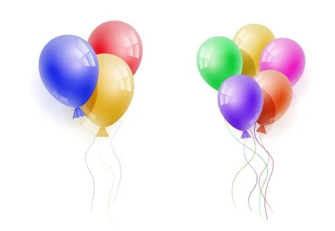 Vector 3d realistic balloon. Stock Illustration