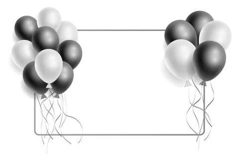 Vector 3d realistic balloon. Stock Illustration