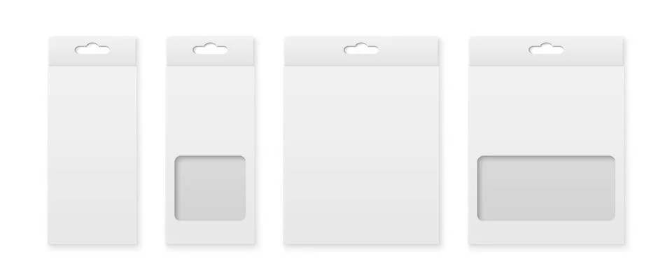 Vector 3d Realistic Blank Paper White Product Package Box For Pencils, Pens Illustrazione stock