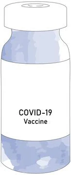 Vector 3d Realistic Bottle of COVID-19 Coronavirus Vaccine Icon Closeup Isolated Stock Illustration