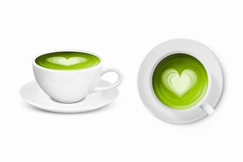 Vector 3d Realistic Ceramic White Coffee Mug, Cup and Saucer Isolated on White Stockillustratie