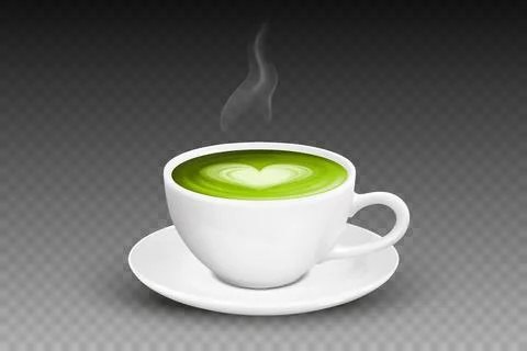 Vector 3d Realistic Ceramic White Coffee Mug, Cup, Saucer and Steam Smoke Stockillustratie