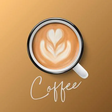 Vector 3d Realistic Ceramic White Metal Enamel Retro Coffee Mug, Cup Closeup on イラスト素材