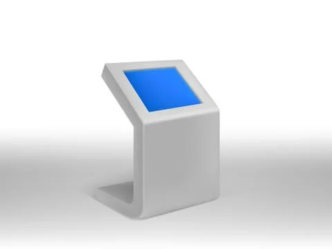 Vector 3d realistic digital informational kiosks, stands Stock-Illustration