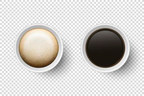 Vector 3d Realistic Disposable Opened Paper, Plastic Coffee Drinks Cup with Stock Illustration