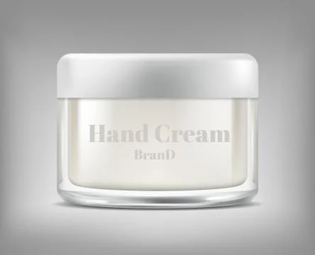 Vector 3d realistic glass jar with cosmetics Stock-Illustration
