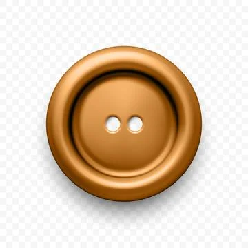 Vector 3d Realistic Golden, Bronze Sewing Button. Gold Button Icon. Round Metal 스톡 일러스트