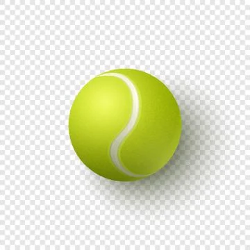 Vector 3d Realistic Green Textured Tennis Ball Icon Closeup Isolated, Top View Stock Illustration