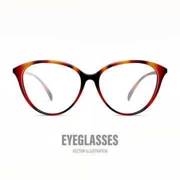 Vector 3d Realistic Leopard Round Frame Glasses Isolated. Sunglasses, Lens Illustrazione stock