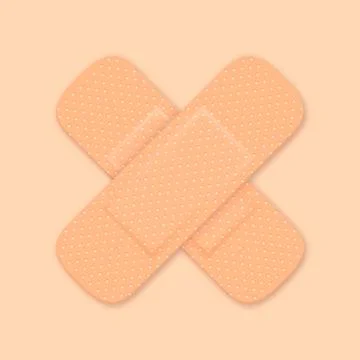 Vector 3d Realistic Medical Patch Icon Closeup. Design Template Adhesive Bandage Stock Illustration