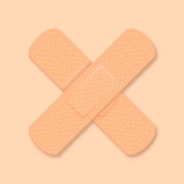 Vector 3d Realistic Medical Patch Icon Closeup. Design Template Adhesive Bandage Stock Illustration