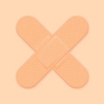 Vector 3d Realistic Medical Patch Icon Closeup. Design Template Adhesive Bandage Stock Illustration