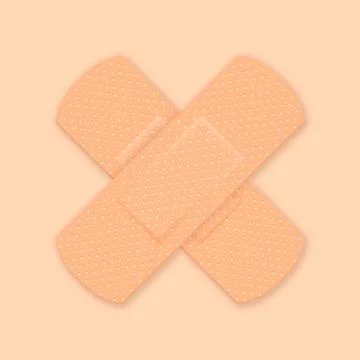 Vector 3d Realistic Medical Patch Icon Closeup. Design Template Adhesive Bandage Stock Illustration