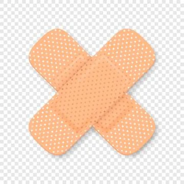 Vector 3d Realistic Medical Patch Icon Closeup Isolated on Transparent Stock Illustration