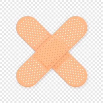 Vector 3d Realistic Medical Patch Icon Closeup Isolated on Transparent Illustrazione stock