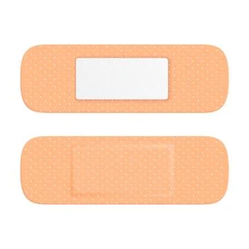 Vector 3d Realistic Medical Patch Icon Set Closeup Isolated on White Background 스톡 일러스트