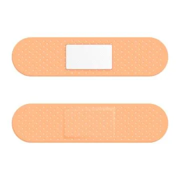 Vector 3d Realistic Medical Patch Icon Set Closeup Isolated on White Background Illustrazione stock