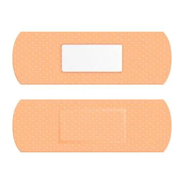 Vector 3d Realistic Medical Patch Icon Set Closeup Isolated on White Background Stock Illustration