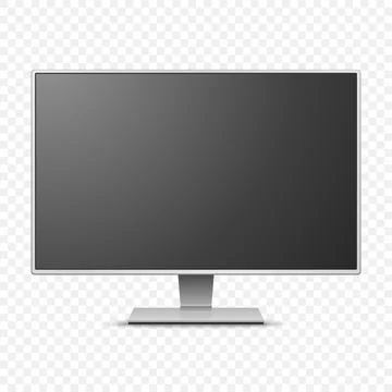 Vector 3d Realistic Modern TV Screen. Minimalistic Stylish Lcd Panel, Led TV Stock Illustration