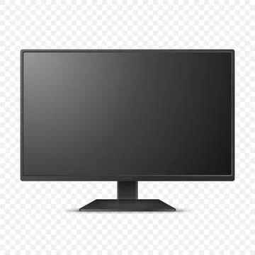 Vector 3d Realistic Modern TV Screen. Minimalistic Stylish Lcd Panel, Led TV Illustrazione stock