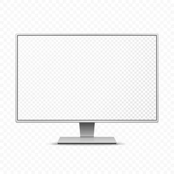Vector 3d Realistic Modern TV Screen. Minimalistic Stylish Lcd Panel, Led TV Illustrazione stock