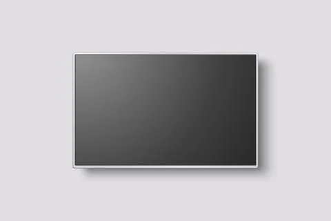 Vector 3d Realistic Modern TV Screen. Minimalistic Stylish Lcd Panel, Led TV Illustrazione stock