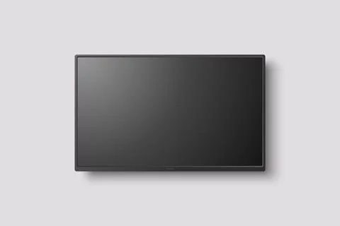 Vector 3d Realistic Modern TV Screen. Minimalistic Stylish Lcd Panel, Led TV Illustrazione stock