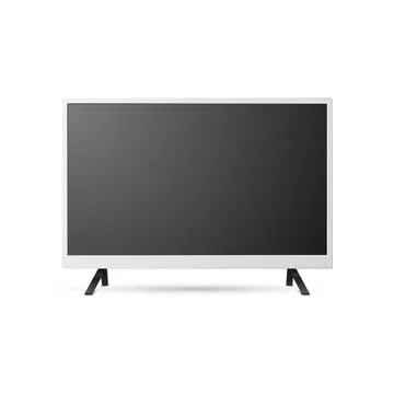 Vector 3d Realistic Modern TV Screen. Minimalistic Stylish Lcd Panel, Led TV Illustrazione stock