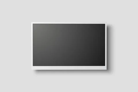 Vector 3d Realistic Modern TV Screen. Minimalistic Stylish Lcd Panel, Led TV Stock Illustration