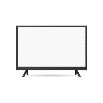 Vector 3d Realistic Modern TV Screen. Minimalistic Stylish Lcd Panel, Led TV Illustrazione stock