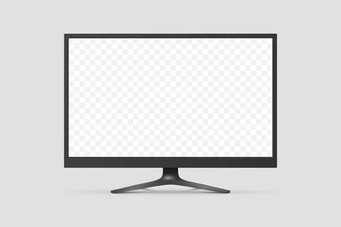 Vector 3d Realistic Modern TV Screen. Minimalistic Stylish Lcd Panel, Led TV Stock Illustration
