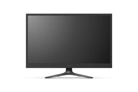 Vector 3d Realistic Modern TV Screen. Minimalistic Stylish Lcd Panel, Led TV Stock Illustration