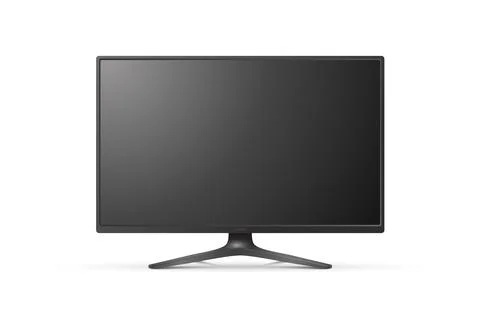 Vector 3d Realistic Modern TV Screen. Minimalistic Stylish Lcd Panel, Led TV Stock Illustration
