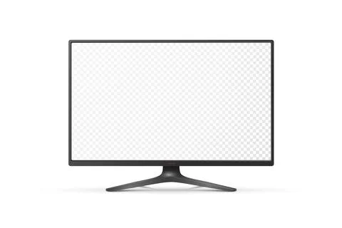 Vector 3d Realistic Modern TV Screen. Minimalistic Stylish Lcd Panel, Led TV Illustrazione stock
