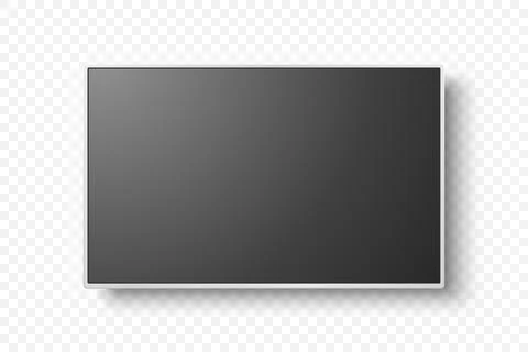 Vector 3d Realistic Modern TV Screen. Minimalistic Stylish Lcd Panel, Led TV Stock Illustration